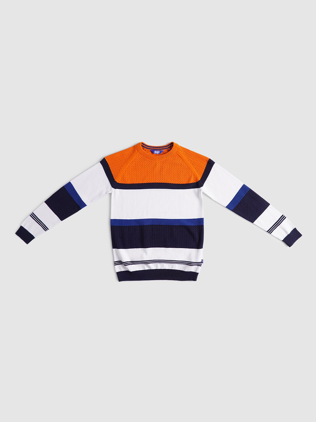 

Jack & Jones Boys Blue & White Colourblocked Pullover