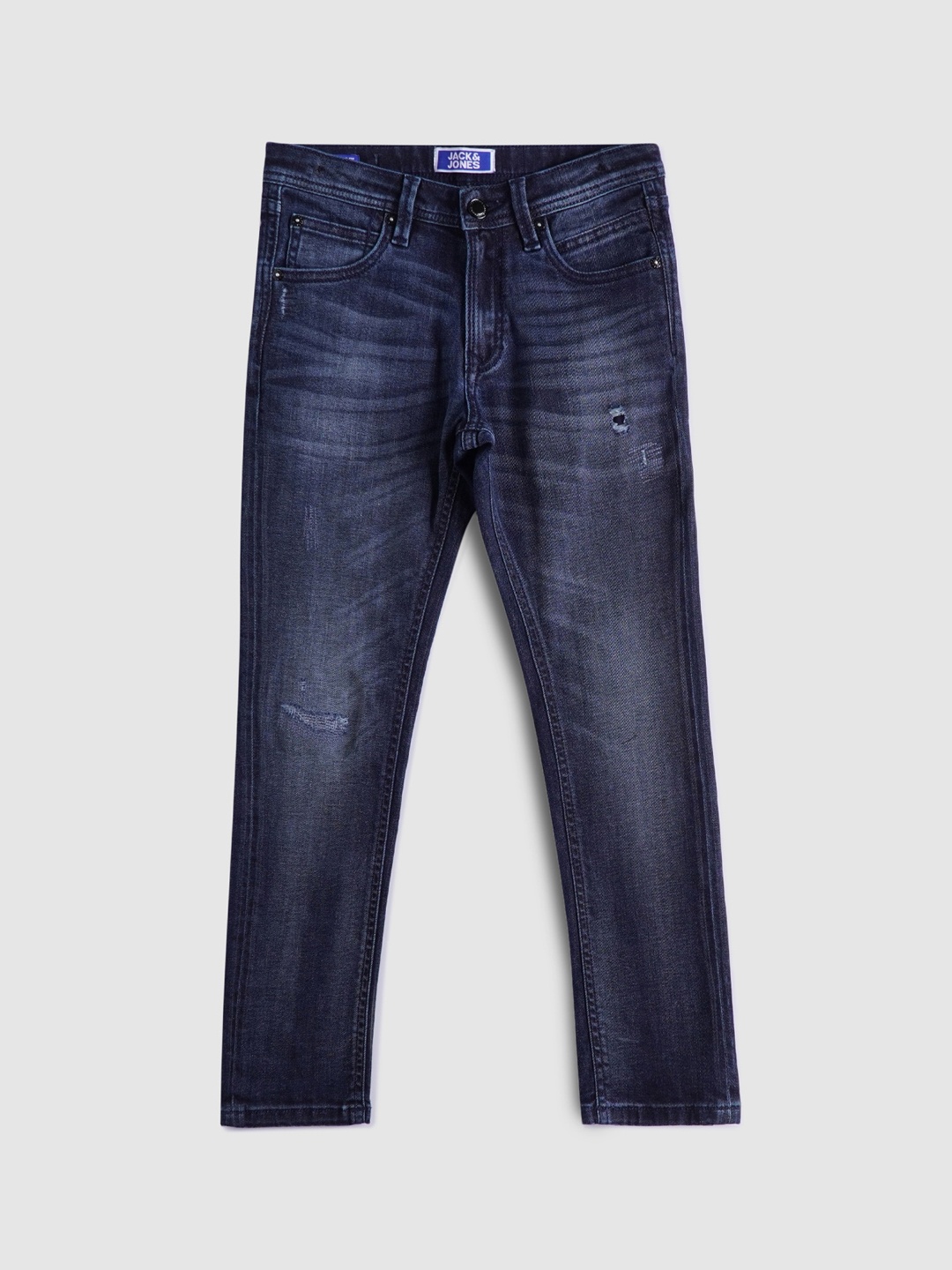 

Jack & Jones Boys Blue Low Distress Heavy Fade Jeans