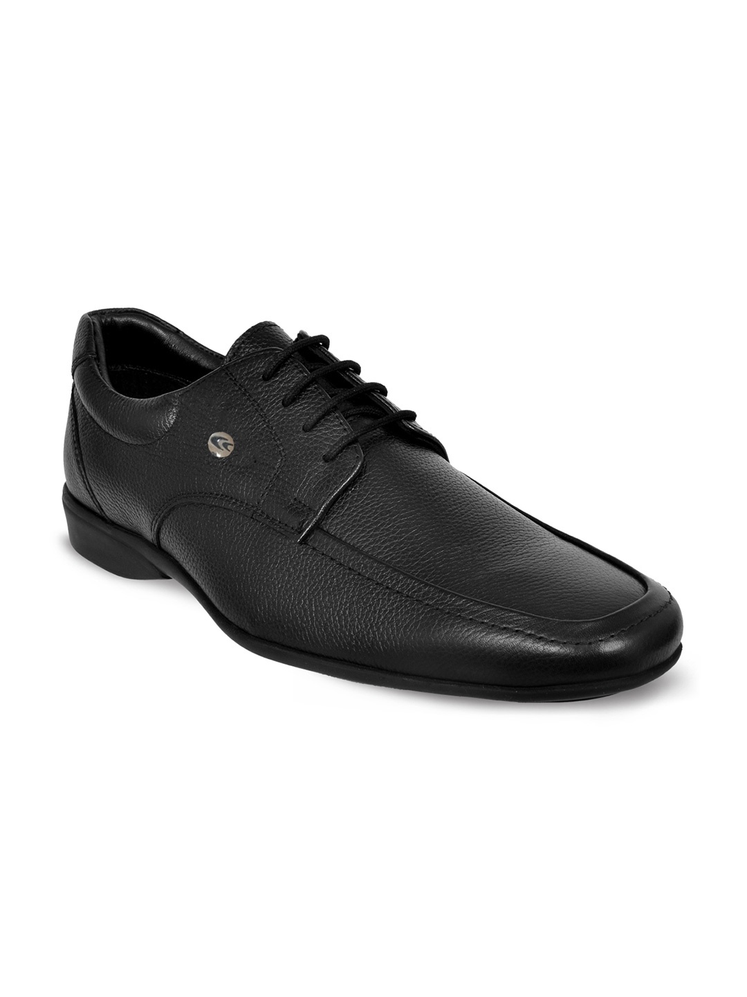 

Allen Cooper Men Black Solid Formal Oxfords