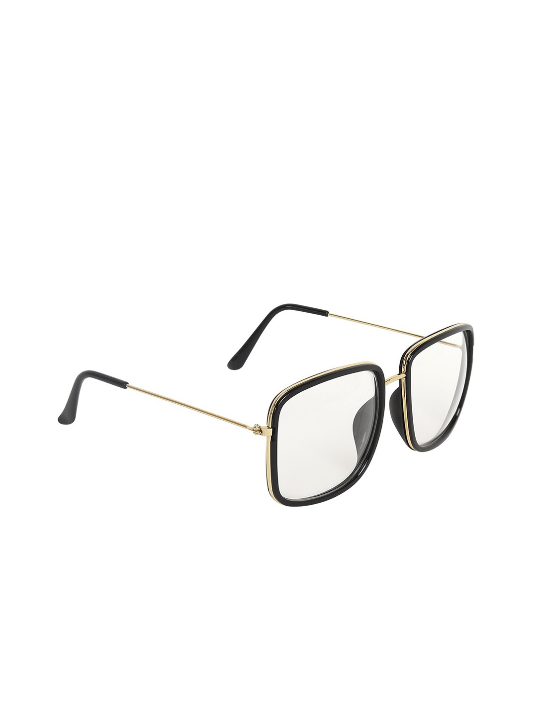 

SCAGLIA Unisex Clear Lens & Gold-Toned Square UV Protected Lens WHITE_ALOTT_SCG, Transparent