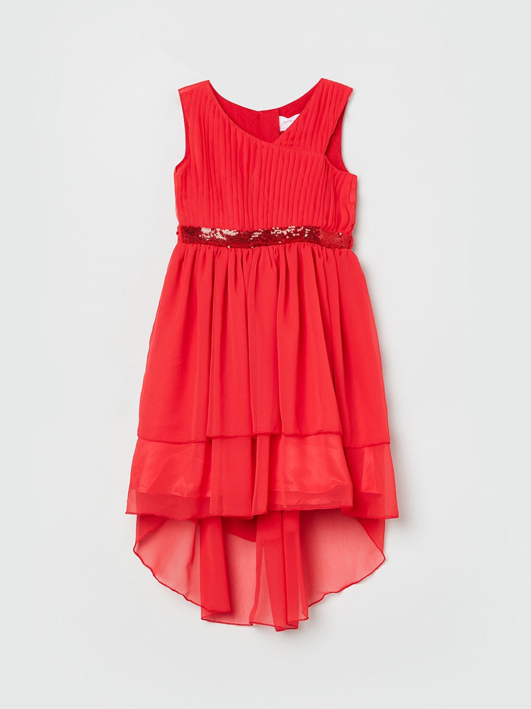 

max Girls Red Fit & Flare Dress