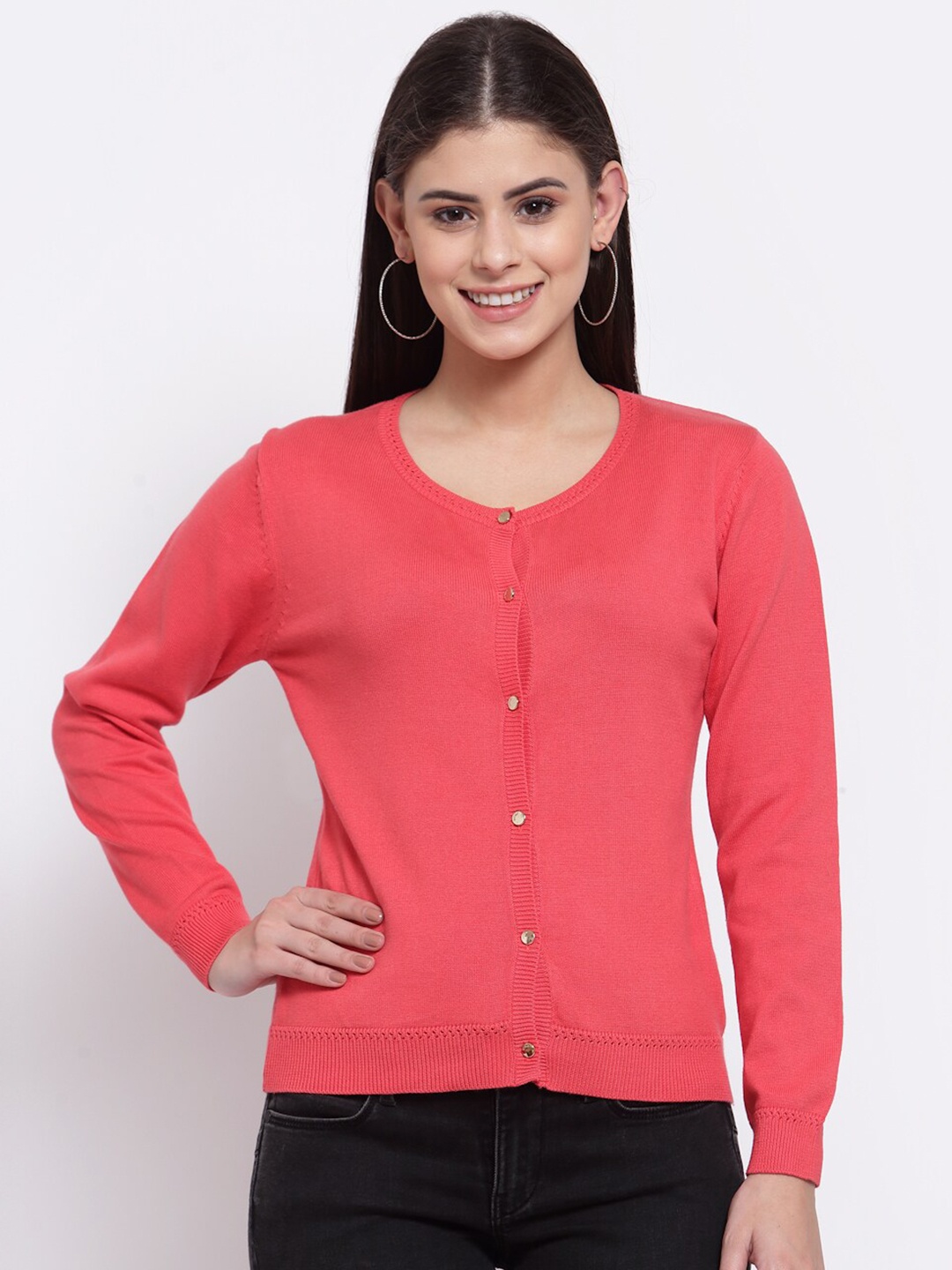 

Juelle Women Coral Cotton Cardigan