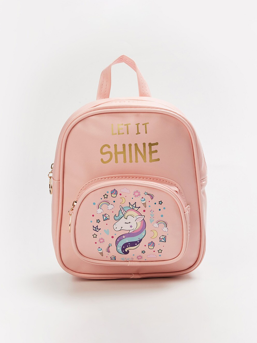 

Ginger by Lifestyle Women Coral Graphic Printed Small Backpack