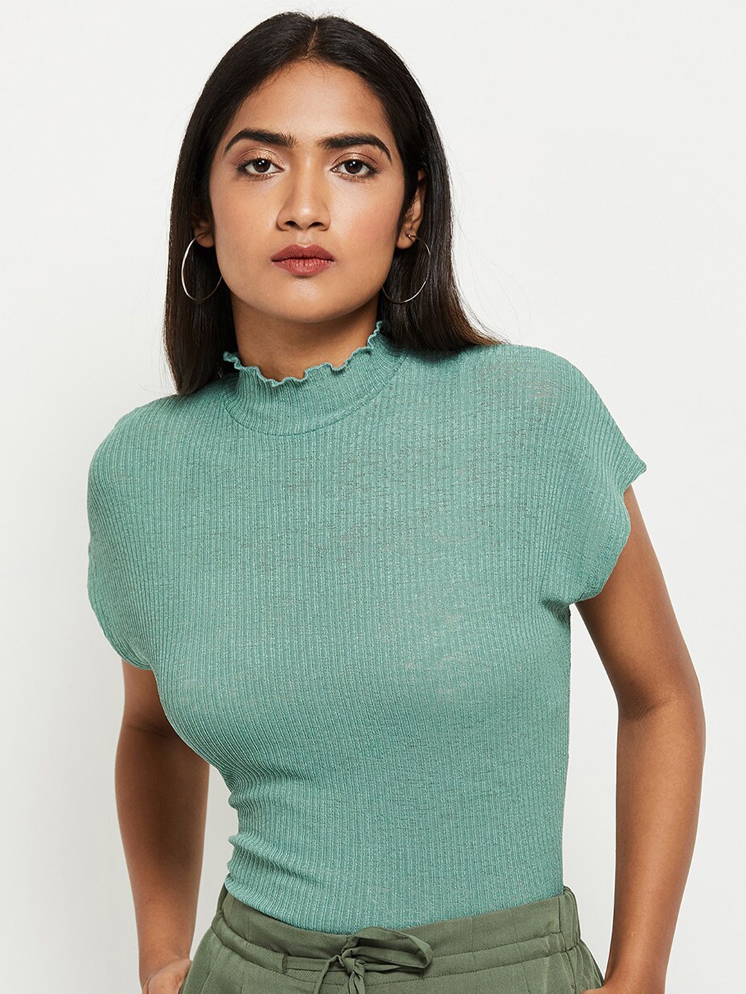 

max Green Fitted Top