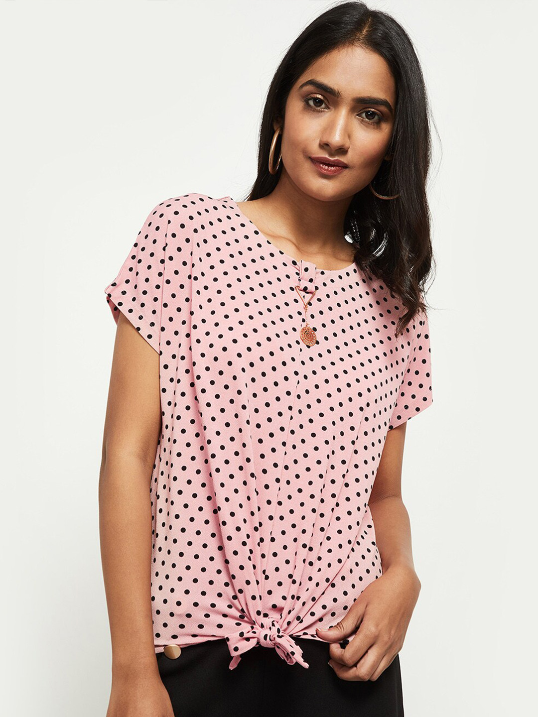 

Max Women Pink Printed Top
