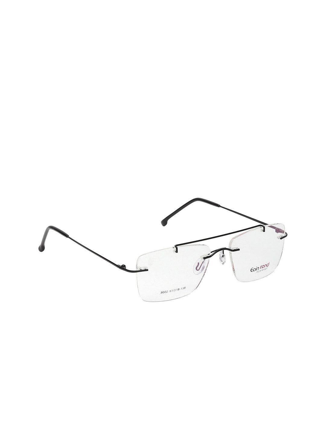 

SCAGLIA Unisex Clear Lens & Black Wayfarer Sunglasses with UV Protected Lens - CLR_SQR_SCG, Transparent