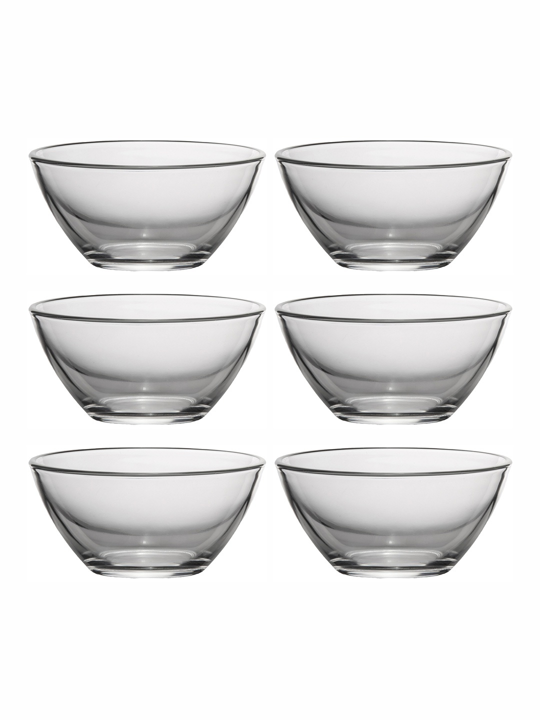 

GOODHOMES Set of 6p Transparent & Pieces Glass Bowls