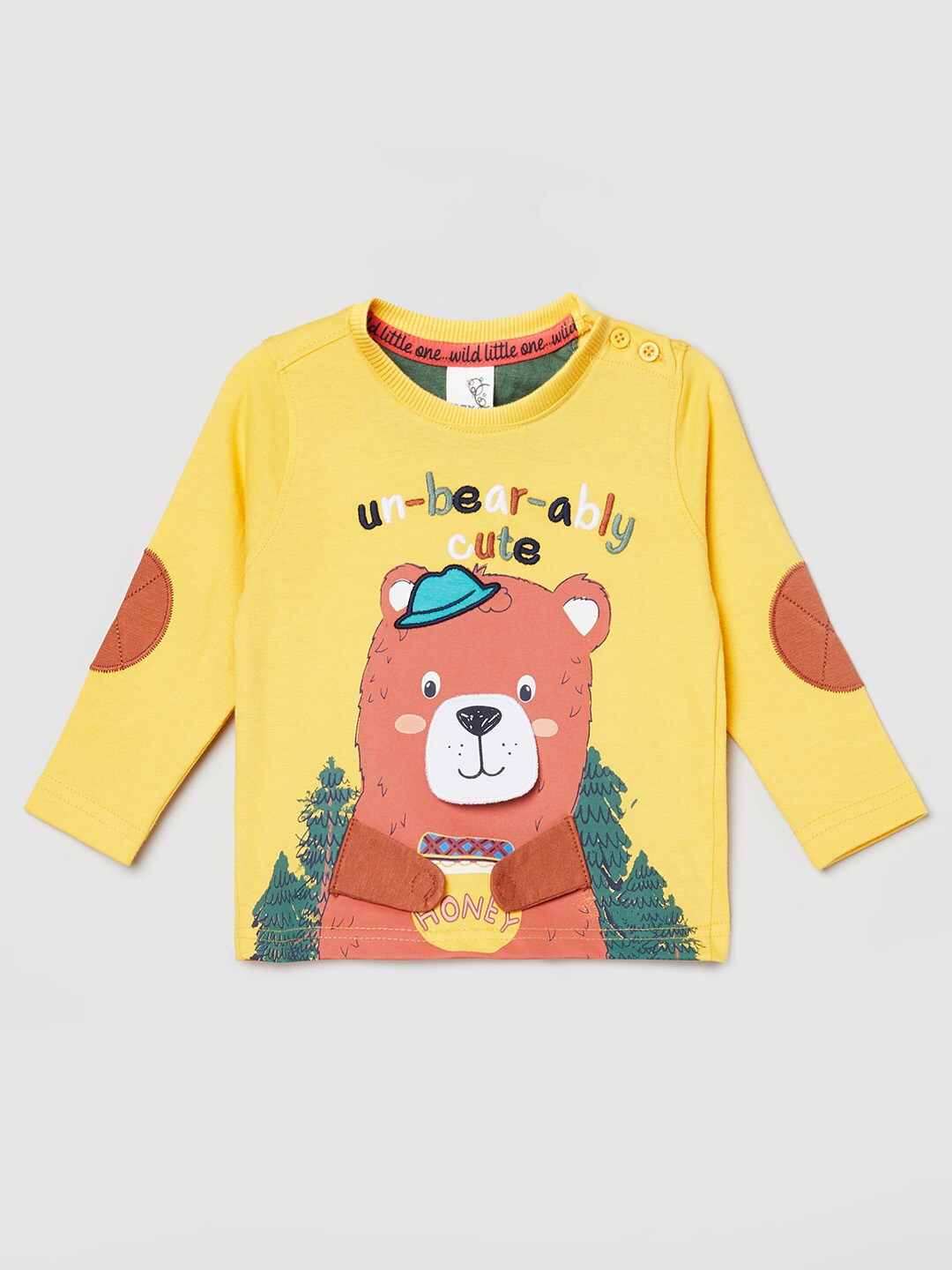 

max Boys Yellow & Brown Printed T-shirt