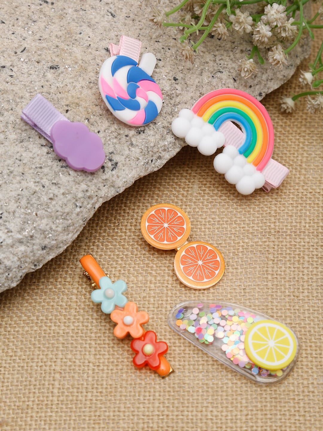 

Celena Cole Girls Multicoloured Set of 6 Hair Accessory Set, Multi