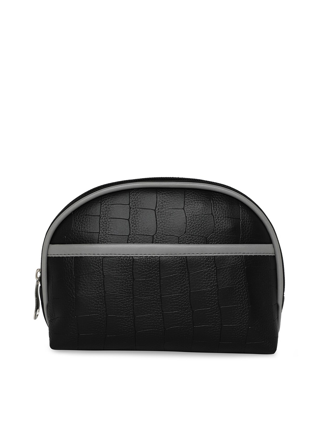 

MBOSS Black Faux Leather Textured Toiletry Pouch