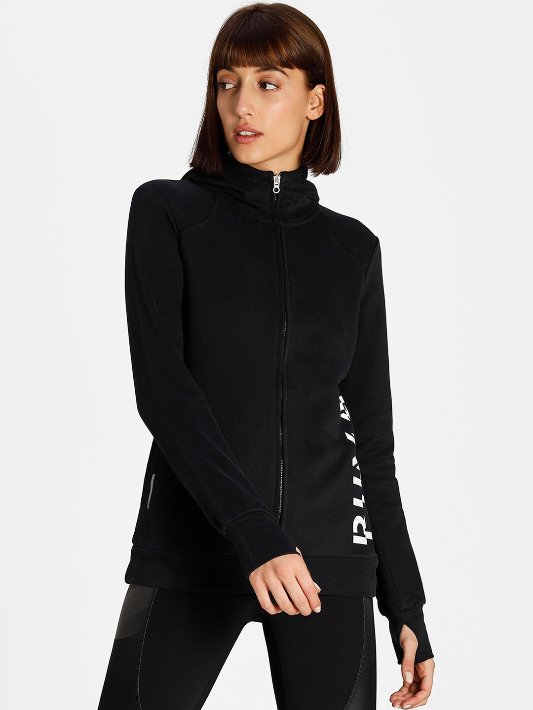 

Puma Women Black Hooded Sweatshirt