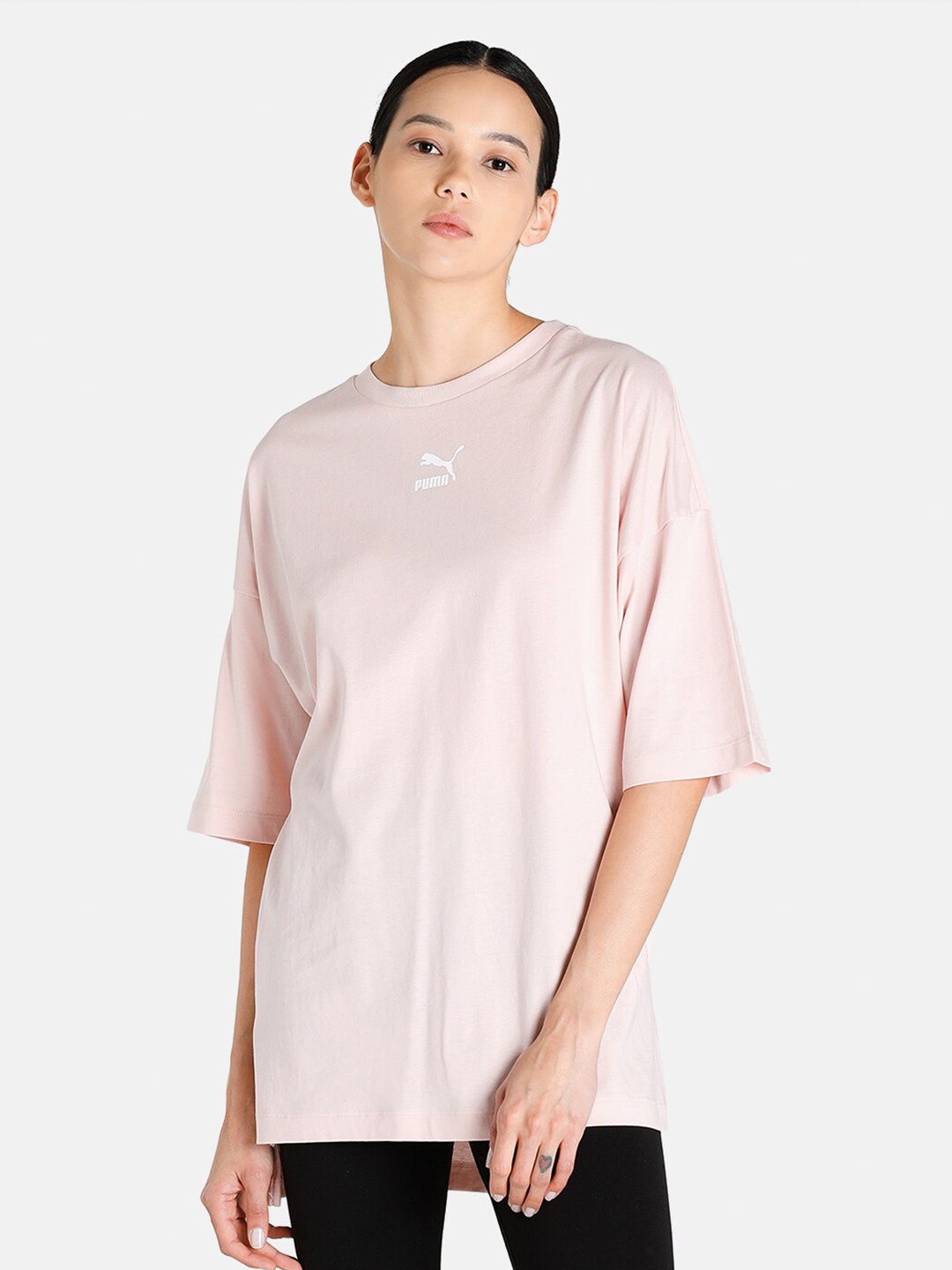 

Puma Women Pink Classics Relaxed Fit T-Shirt