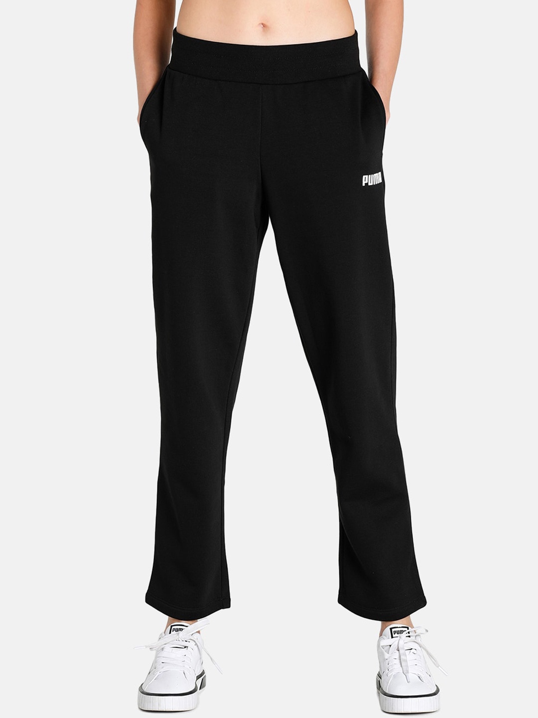 

Puma Women Solid Regular Fit Knitted Sweat Pants, Black