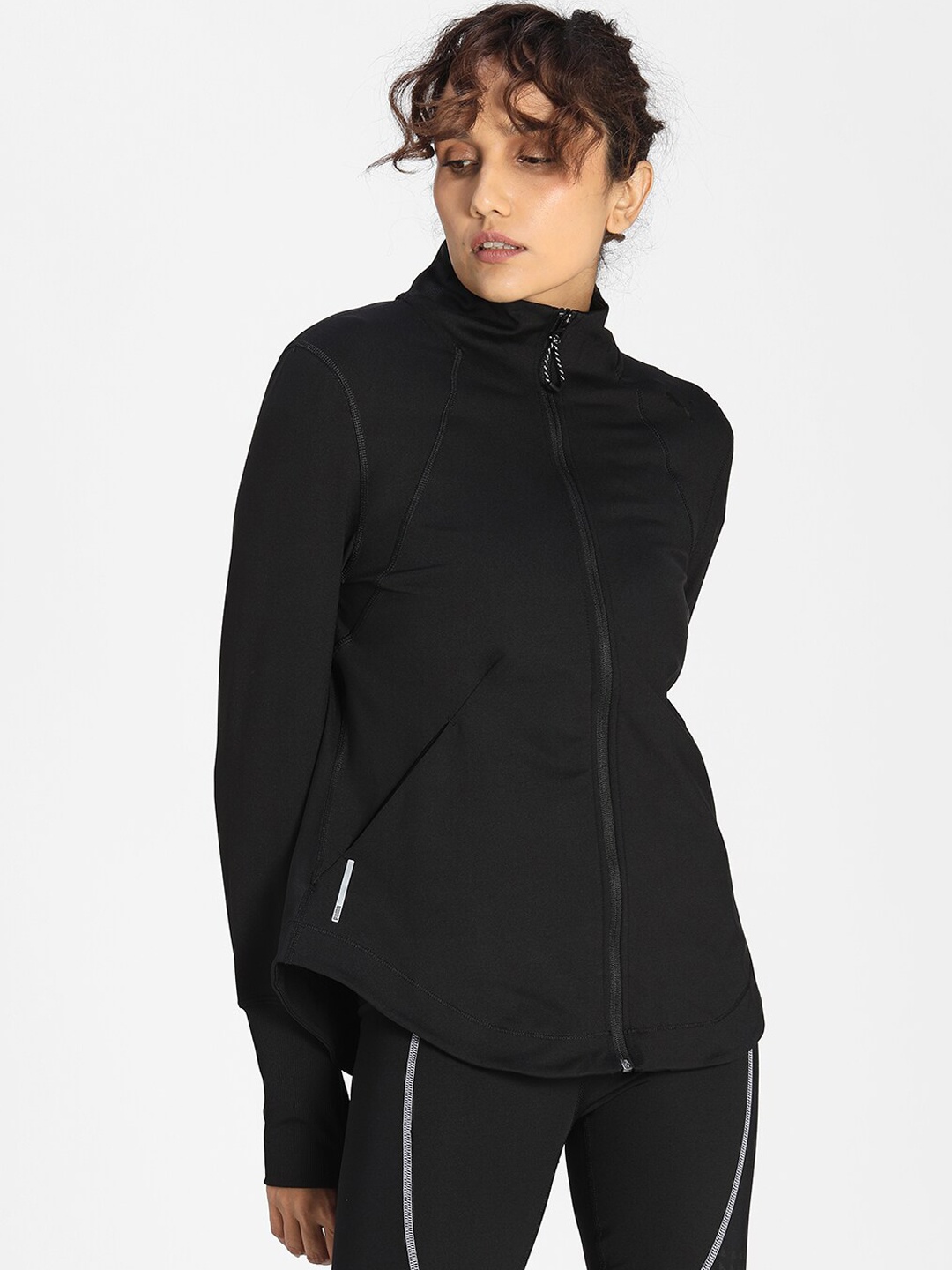 

Puma Women Black Studio Full-Zip Knit Jacket