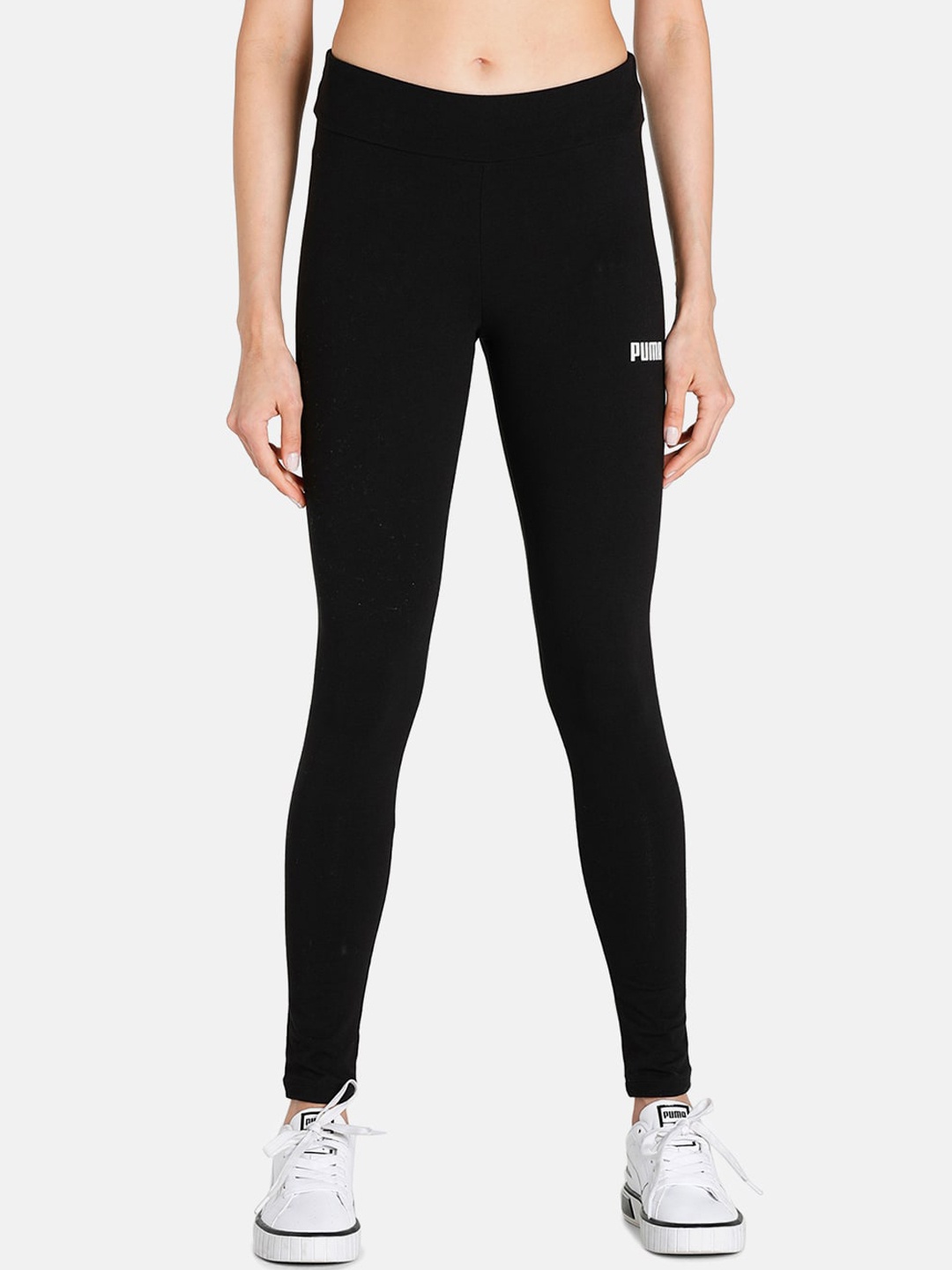 

Puma Women Black Solid Essentials Tights