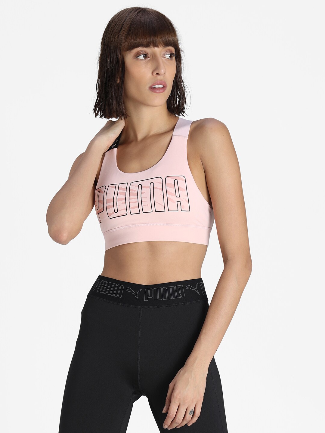 

Puma Pink Mid Impact Feel It Women's Training Bra