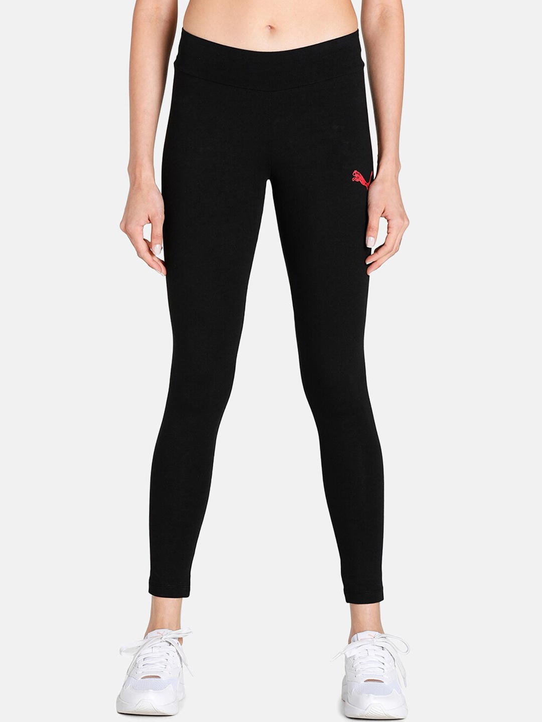 

Puma Women Black Solid Cotton Sports Tights