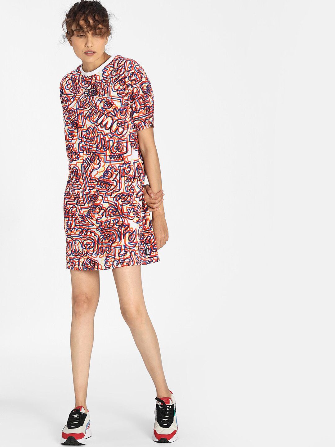

Puma Women White PUMA x MR D AOP Tee Dress