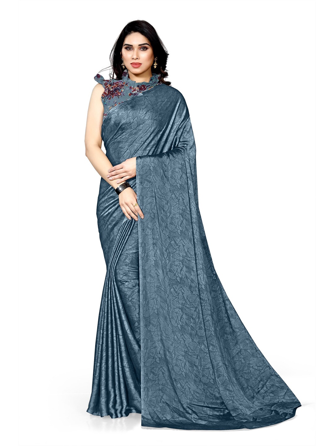 

KALINI Grey Floral Saree