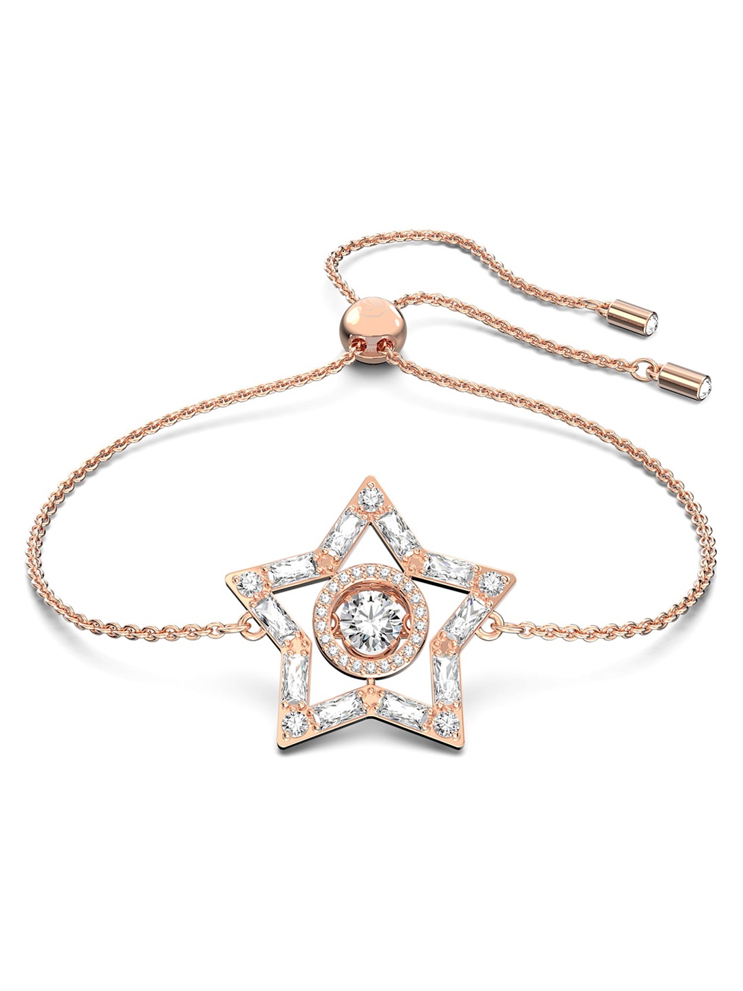 

SWAROVSKI Women Rose Gold Crystals Rose Gold-Plated Charm Bracelet