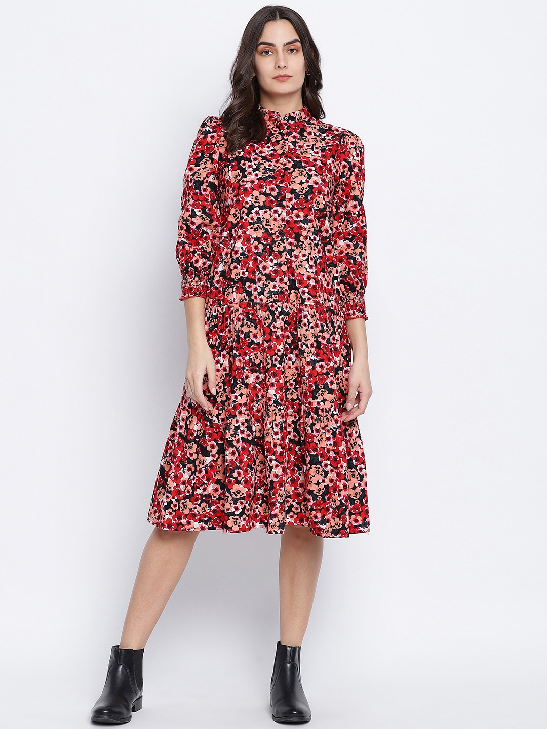 

Oxolloxo Multicoloured Floral Midi Dress, Multi