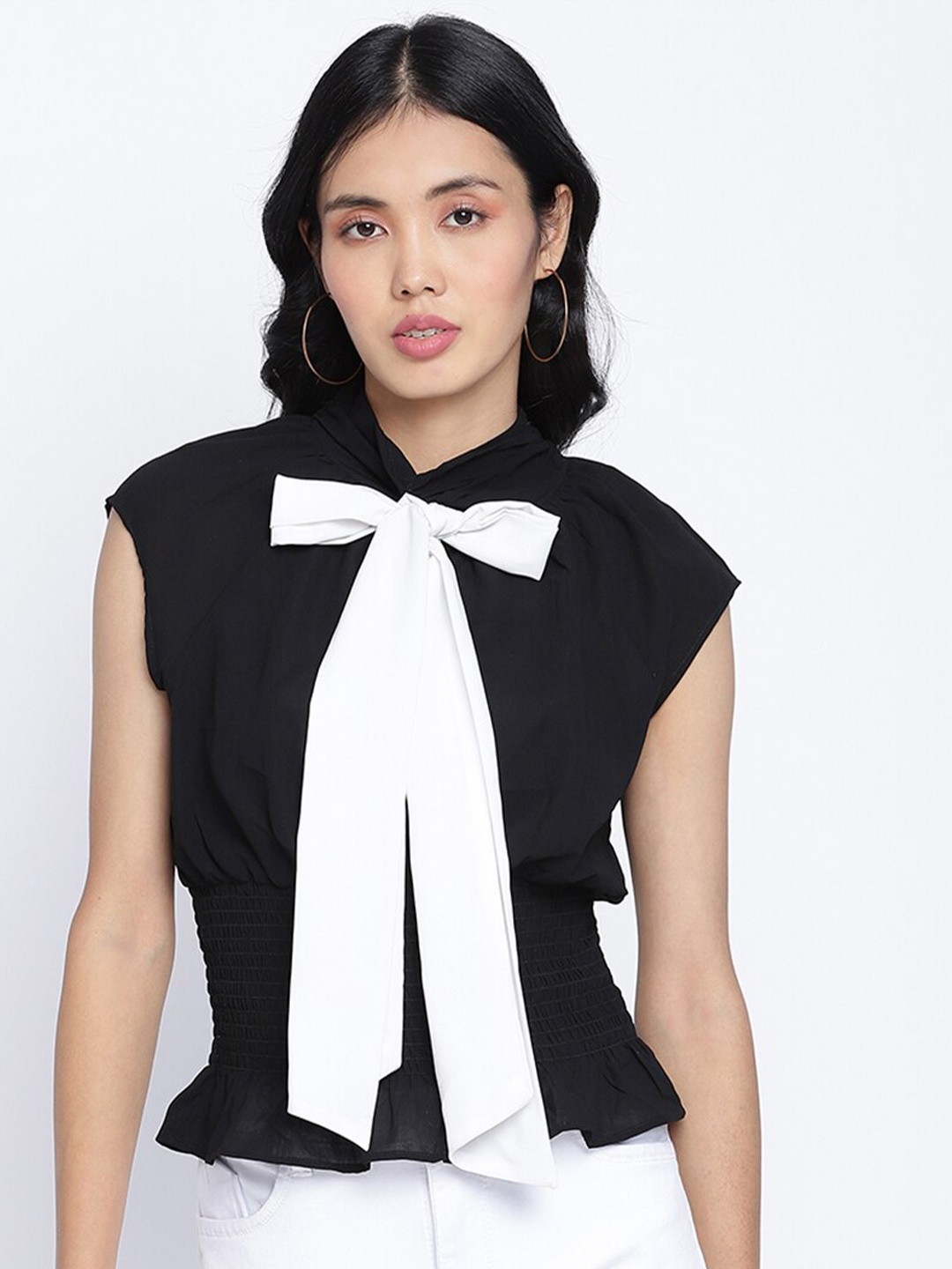 

Oxolloxo Woman Black Styled Back Top