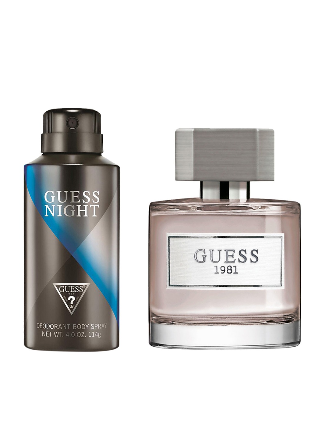 

GUESS Men Set of Pour Homme Eau De Toilette & Night Deodorant, Silver