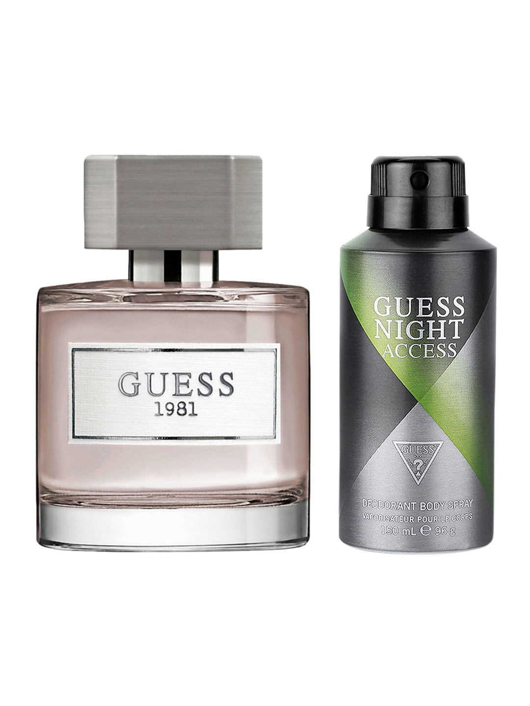 

GUESS Men Set Of 1981 Pour Homme Eau De Toilette & Night Access Deodorant, Silver