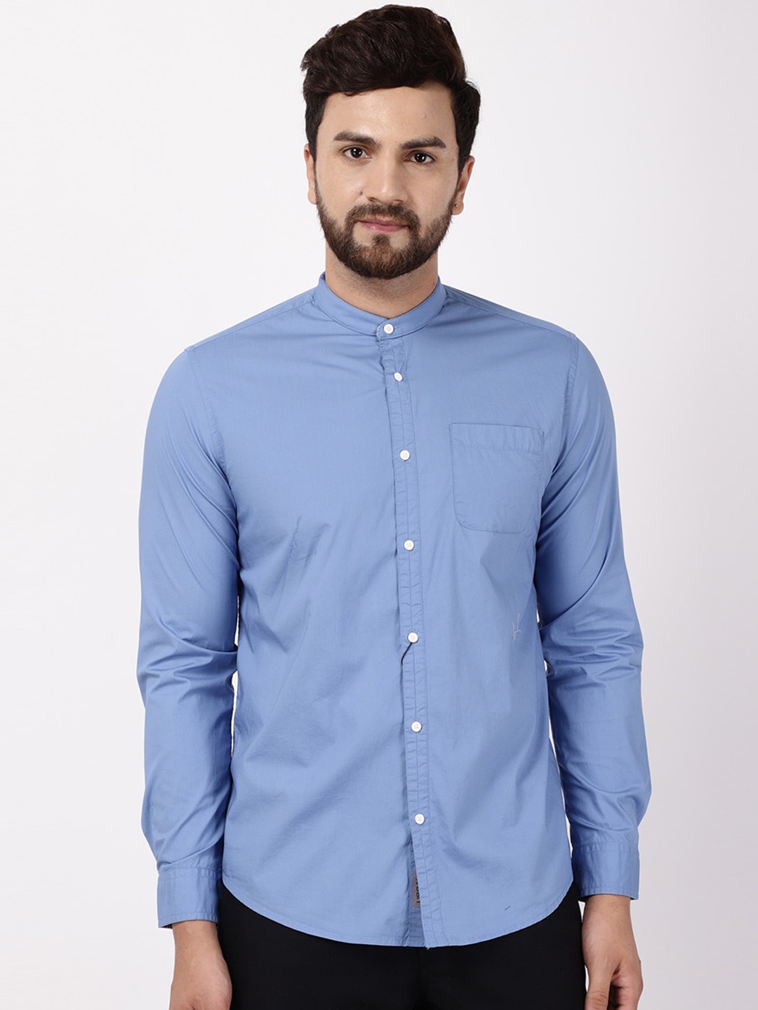 

Blackberrys Men Blue India Slim Fit Opaque Casual Shirt