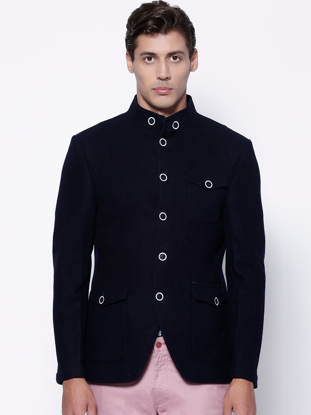 

Blackberrys Men Navy Blue Tailored Jacket