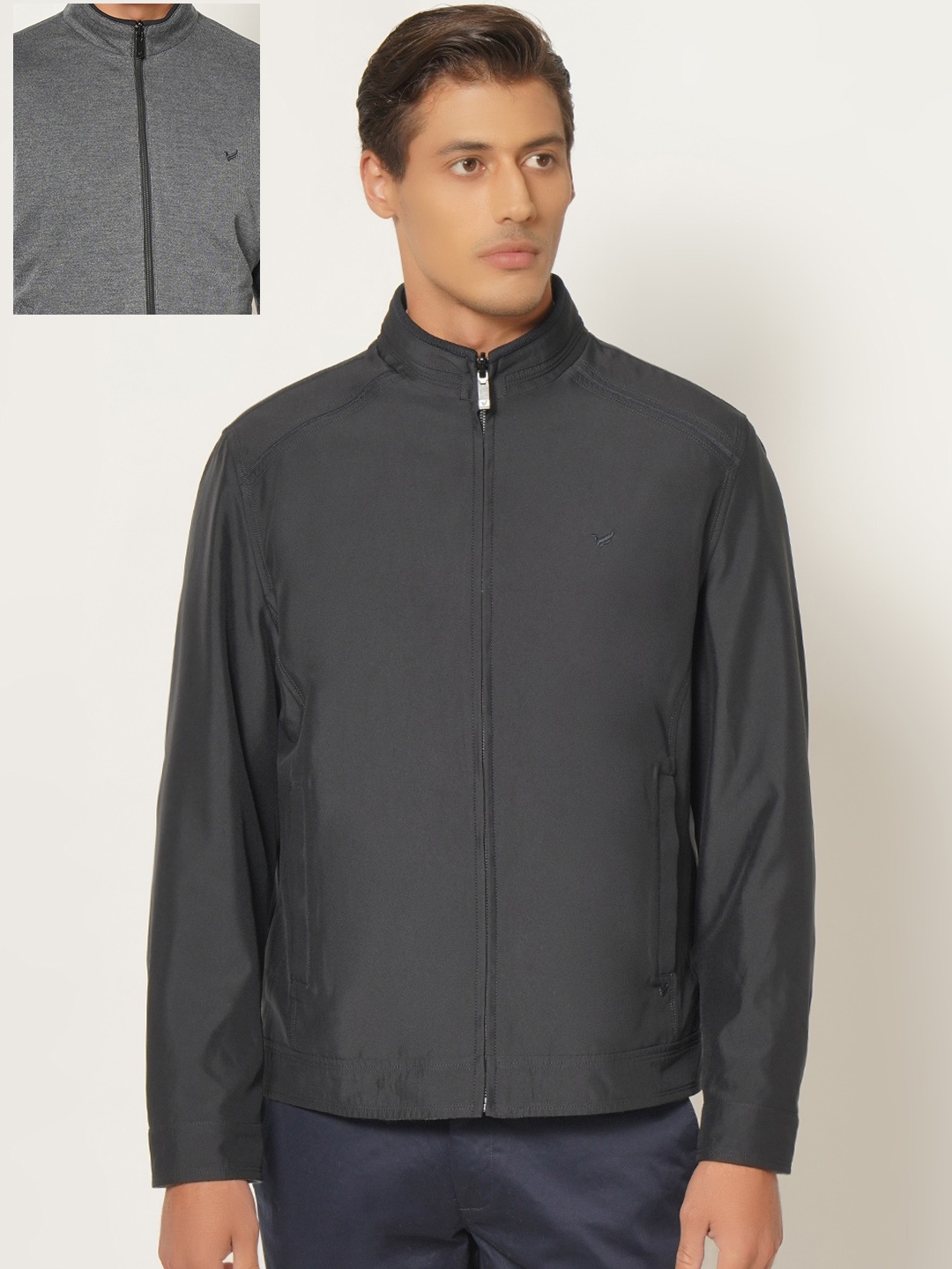 

Blackberrys Men Grey Reversible Jacket