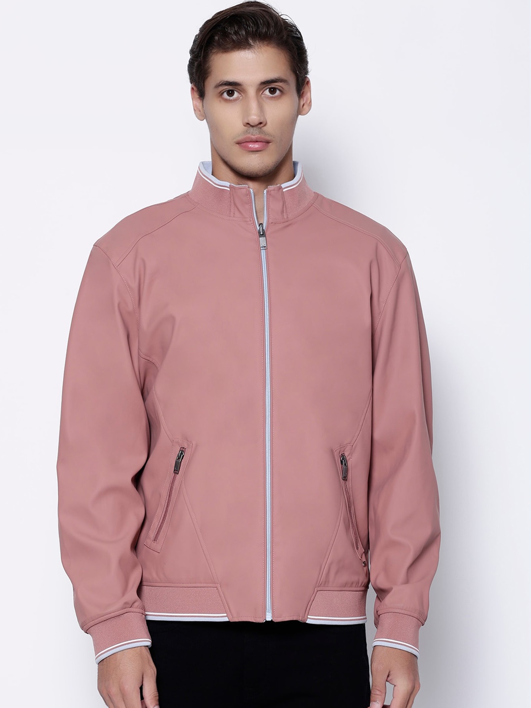 

Blackberrys Men Pink Polyester Tailored Jacket