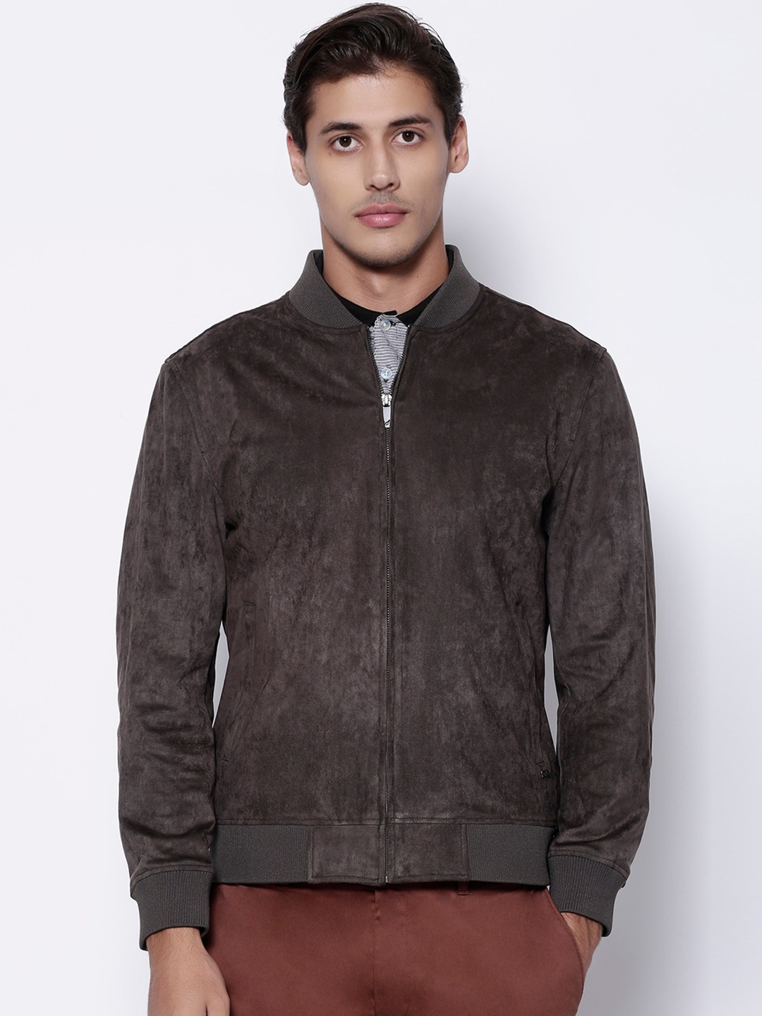 

Blackberrys Men Brown Bomber Jacket