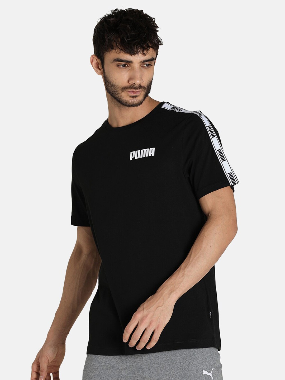 

Puma Men Black Tape Regular Fit T-shirt