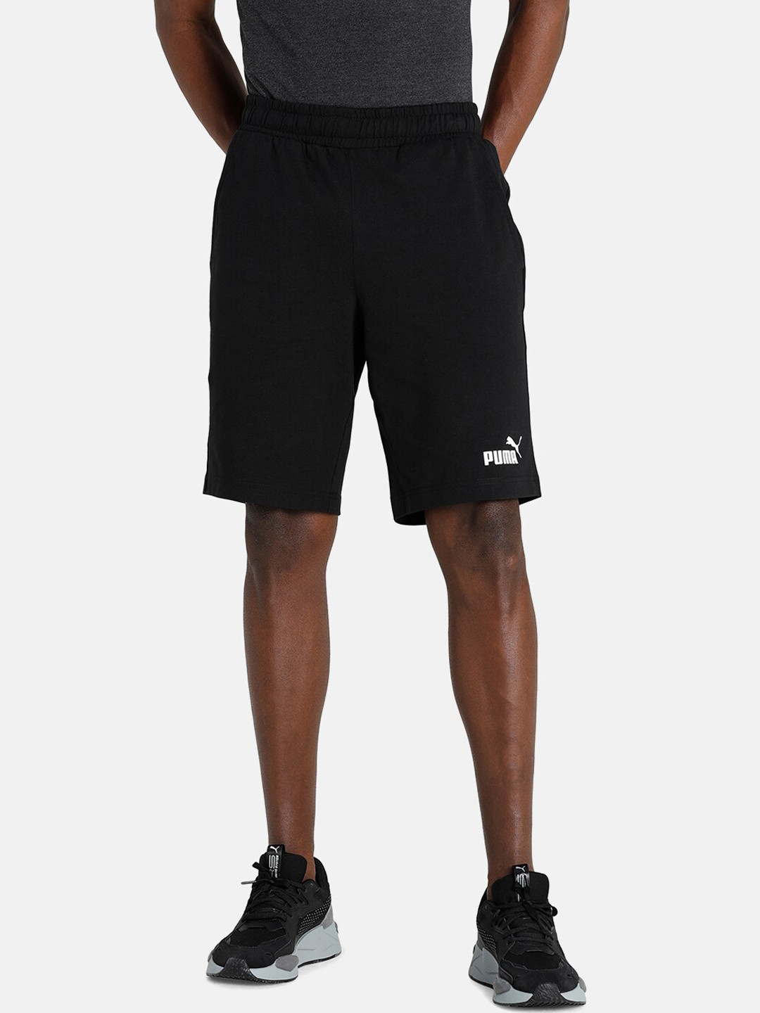 

Puma Men Black Essential Jersey Shorts