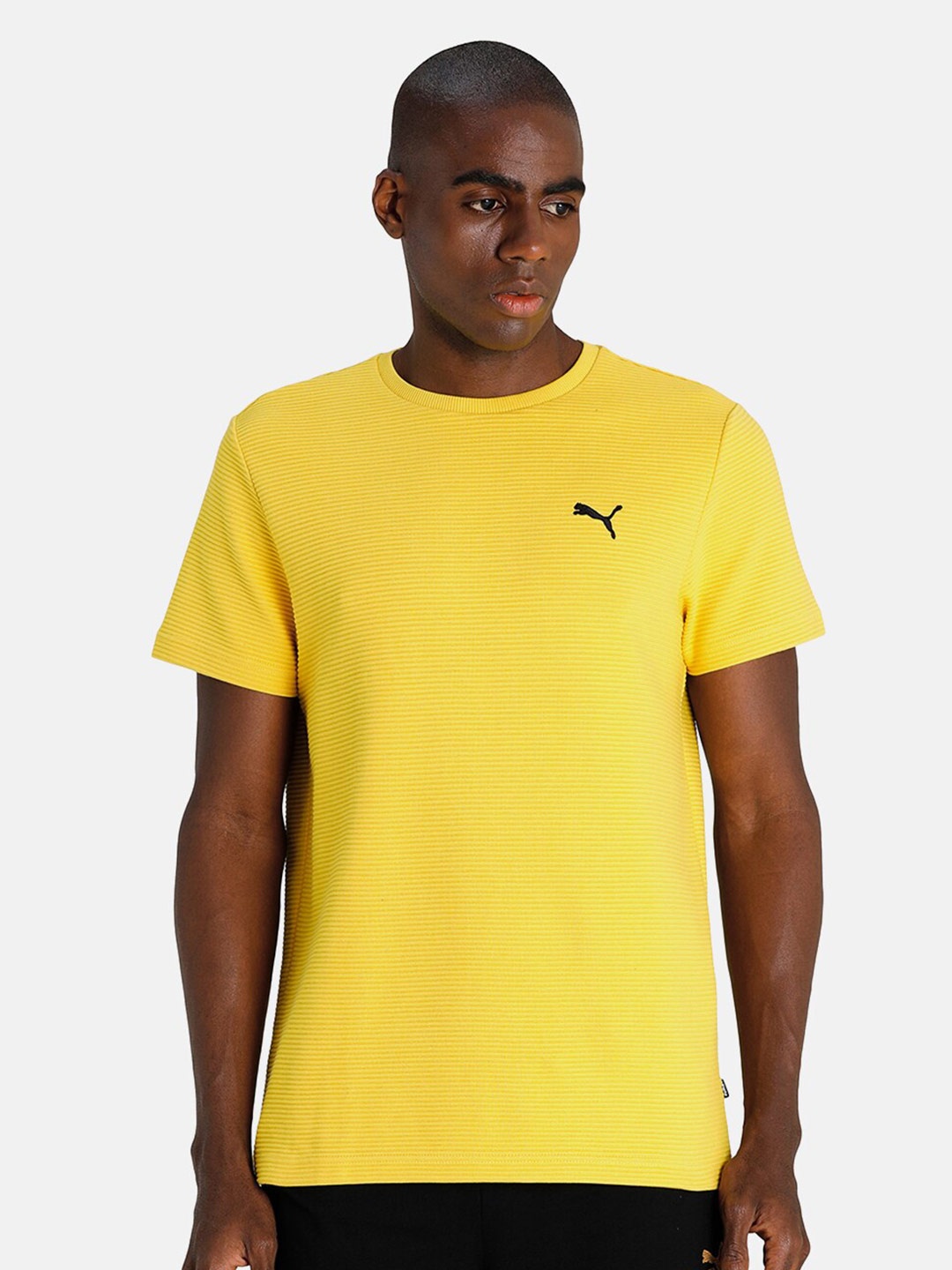 

Puma Men Yellow Ottoman T-shirt