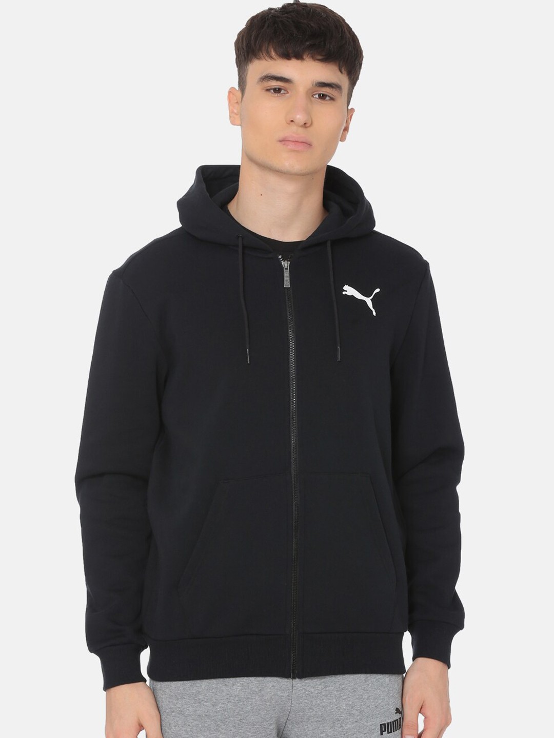 

Puma Men Black Essentials Full Zip Fleece Hoodie