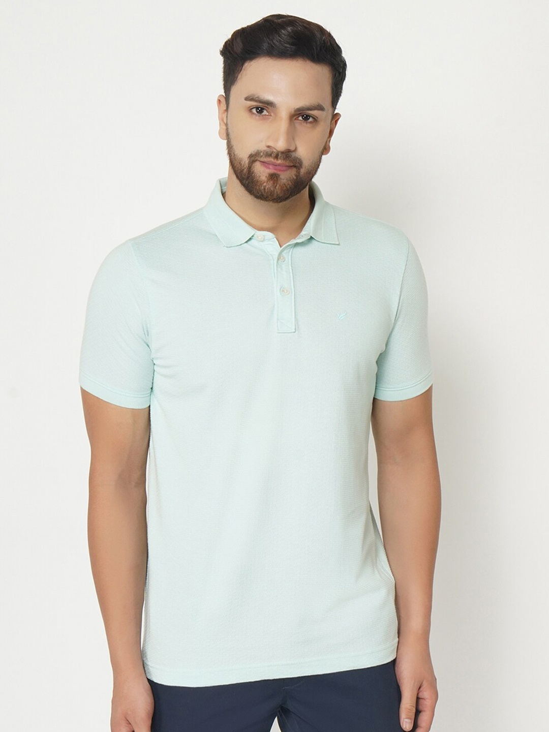 

Blackberrys Men Green Polo Collar Slim Fit T-shirt
