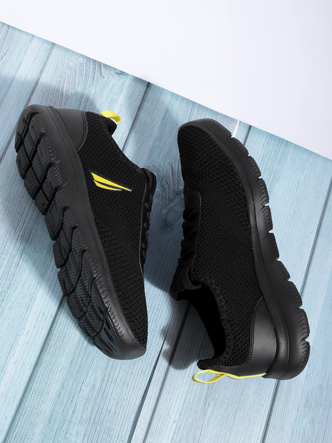 

Nautica Men Black Woven Design Sneakers