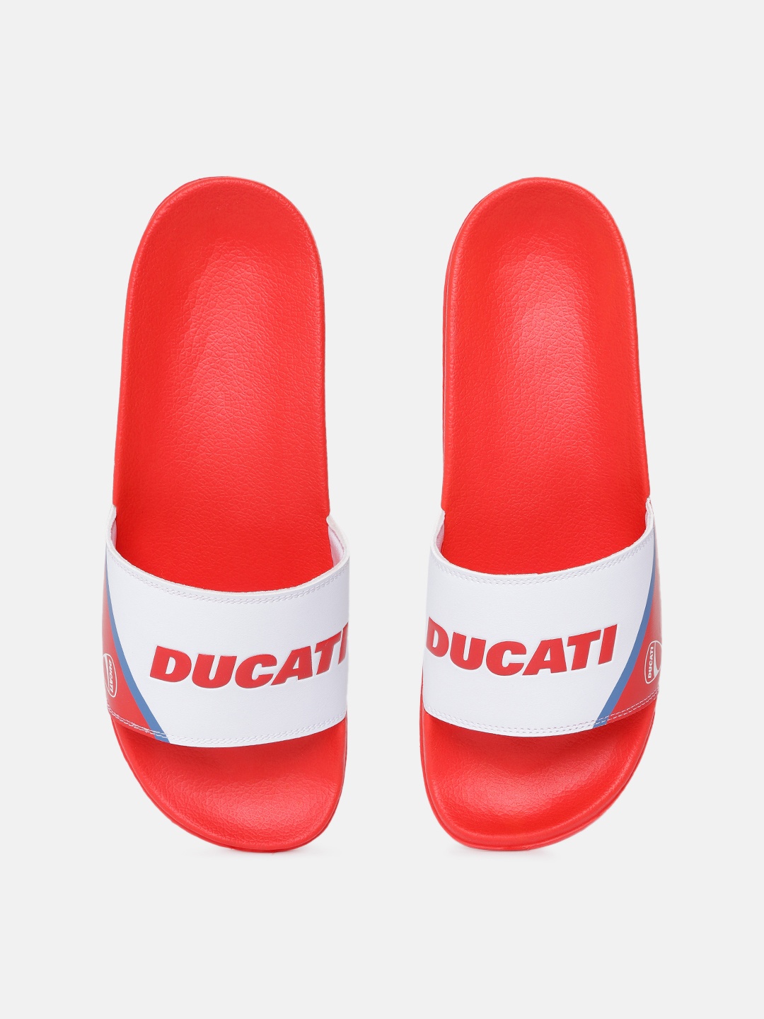 

Ducati Men White & Red Brand Logo Embossed Sliders