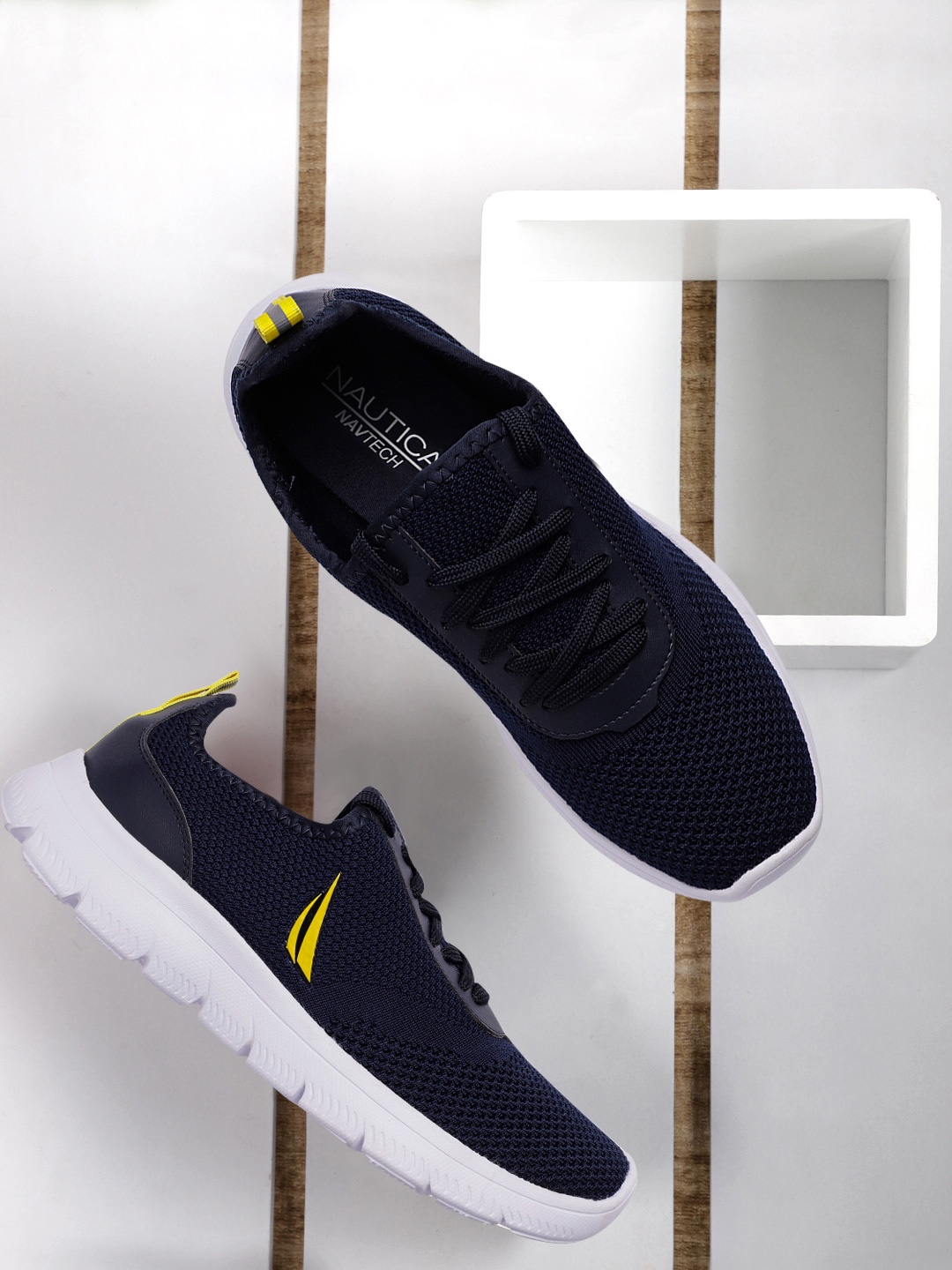 

Nautica Men Navy Blue Solid Sneakers