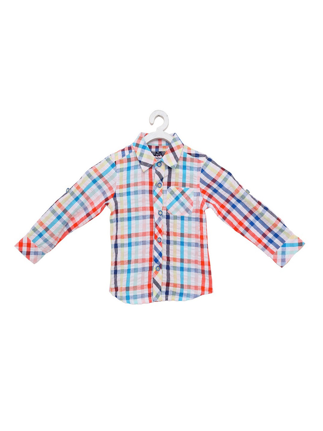 

Nauti Nati Boys Cotton Multicoloured Checked Casual Shirt, Multi