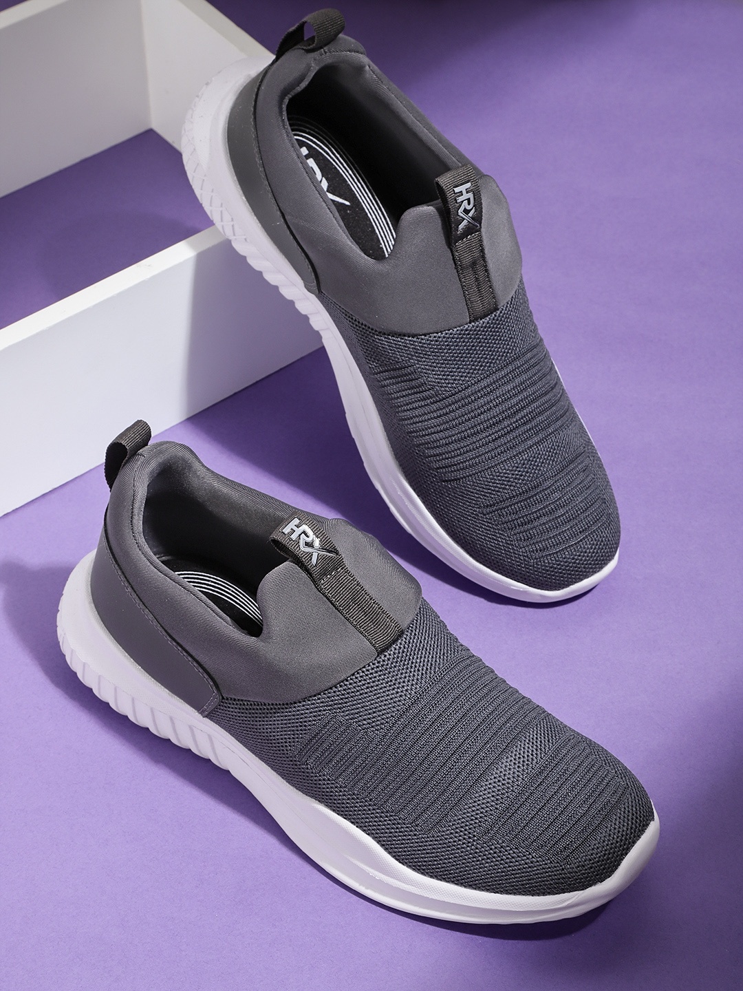 

HRX by Hrithik Roshan Men Grey Woven Design Urban Street Athleisure Shoes