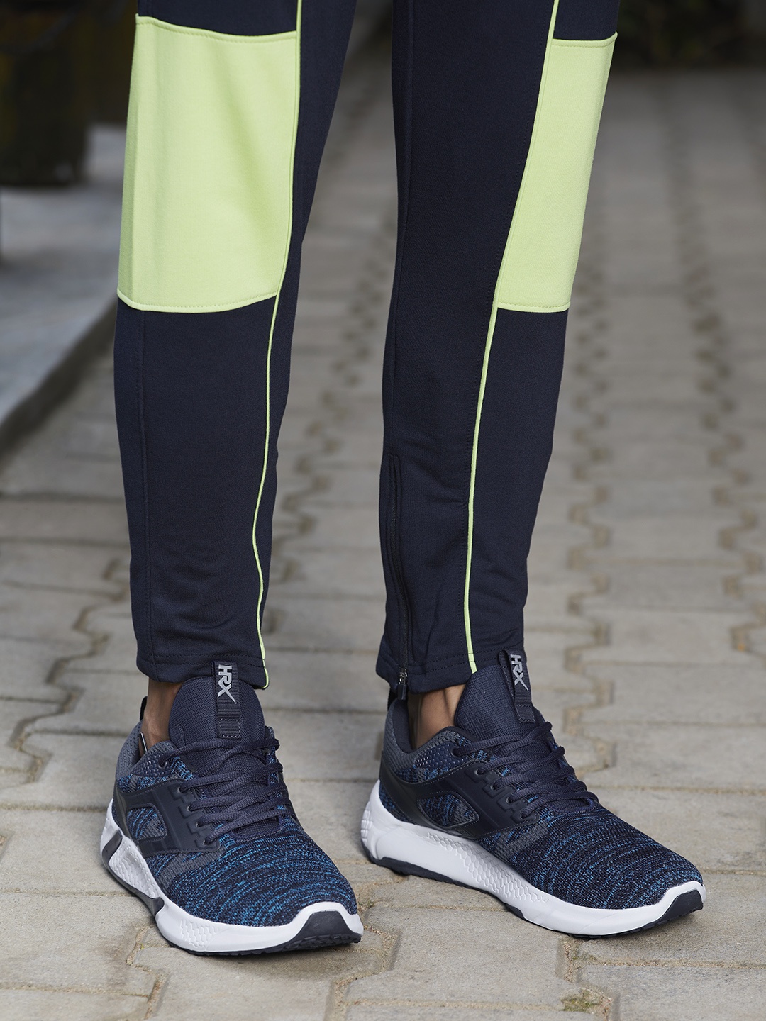

HRX by Hrithik Roshan Men Navy Woven Design Urban Street Athleisure Shoes, Navy blue