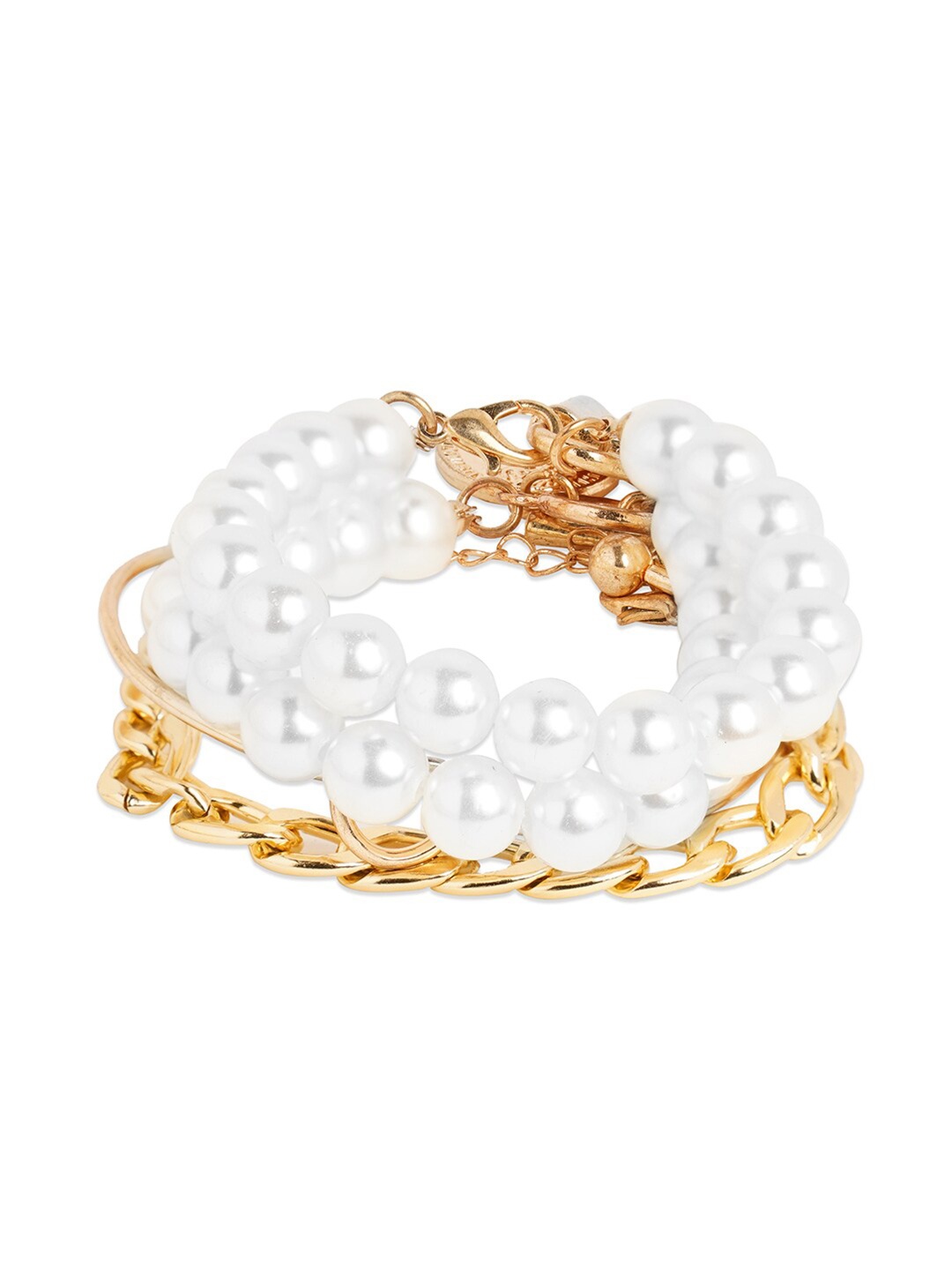 

20Dresses Women White & Gold-Toned Linked Bracelet