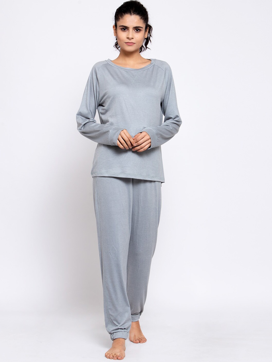 

iki chic Women Grey Night suit