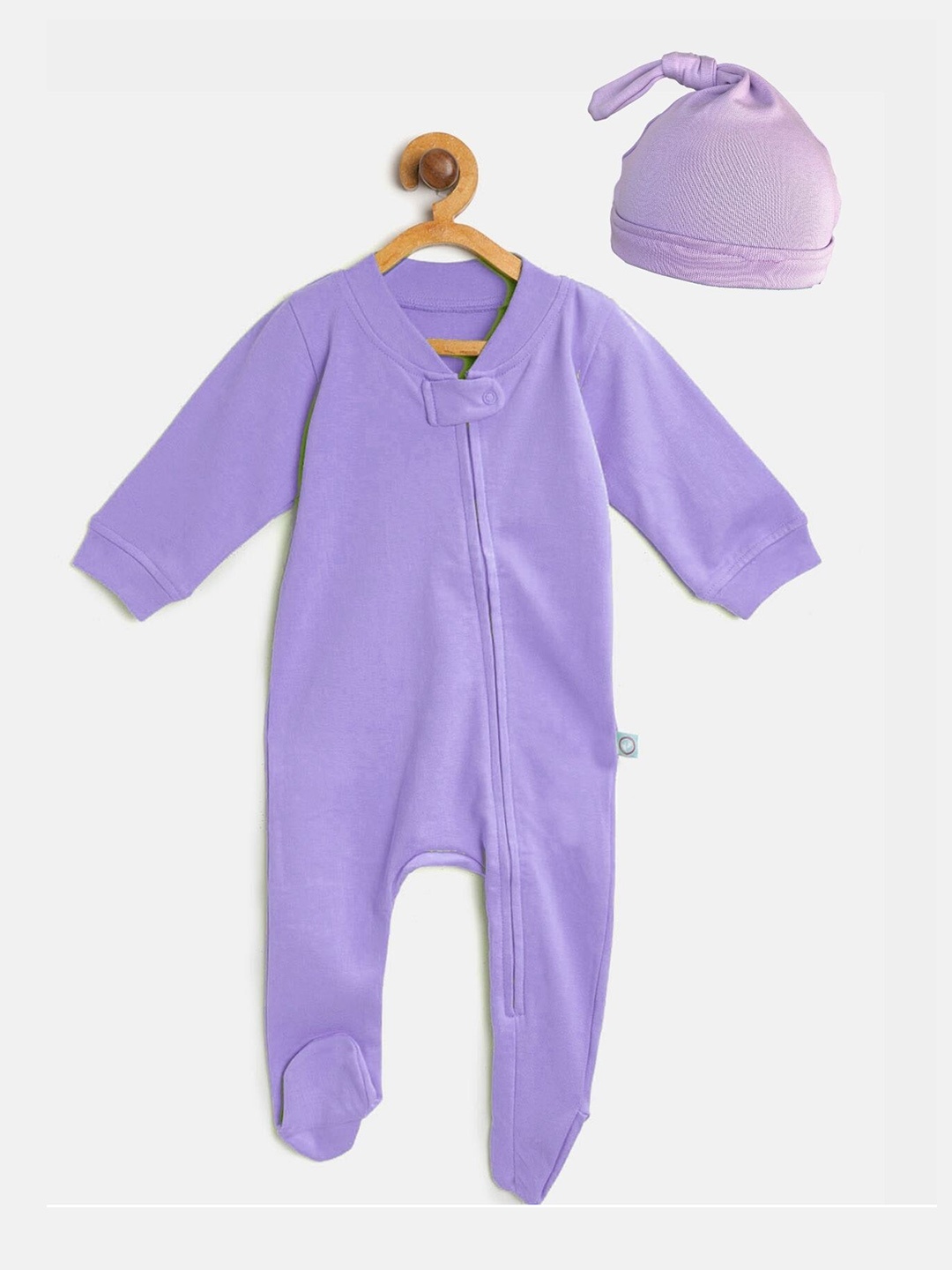 

cherrytoes Baby Lavender Apparel zip sleepsuit