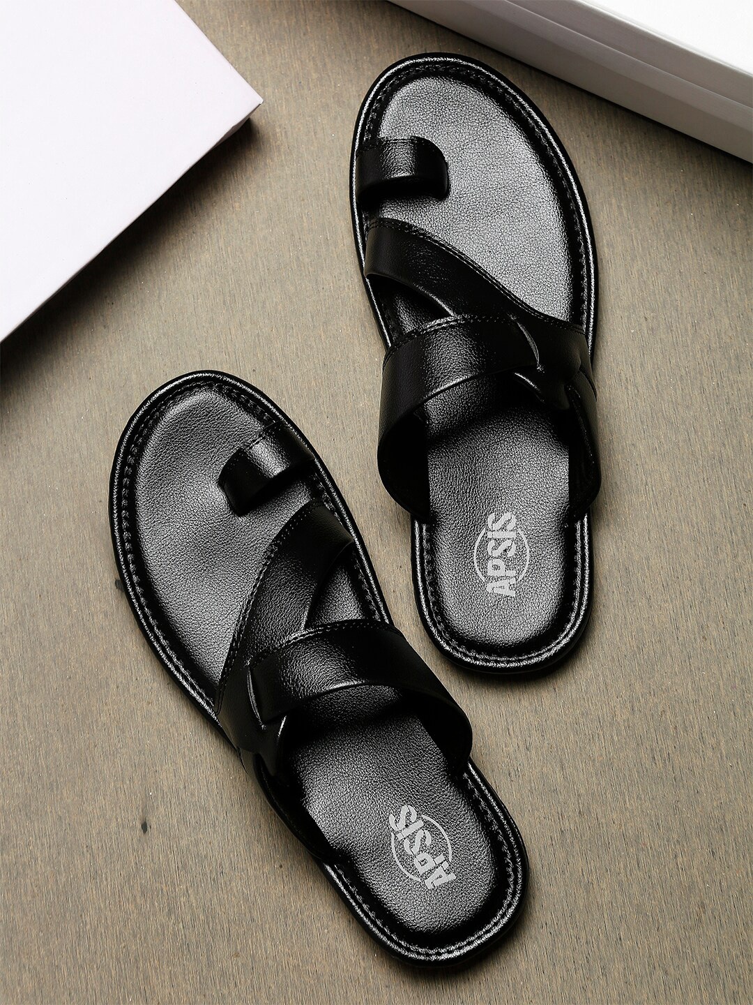 

Apsis Men Black Comfort Sandals