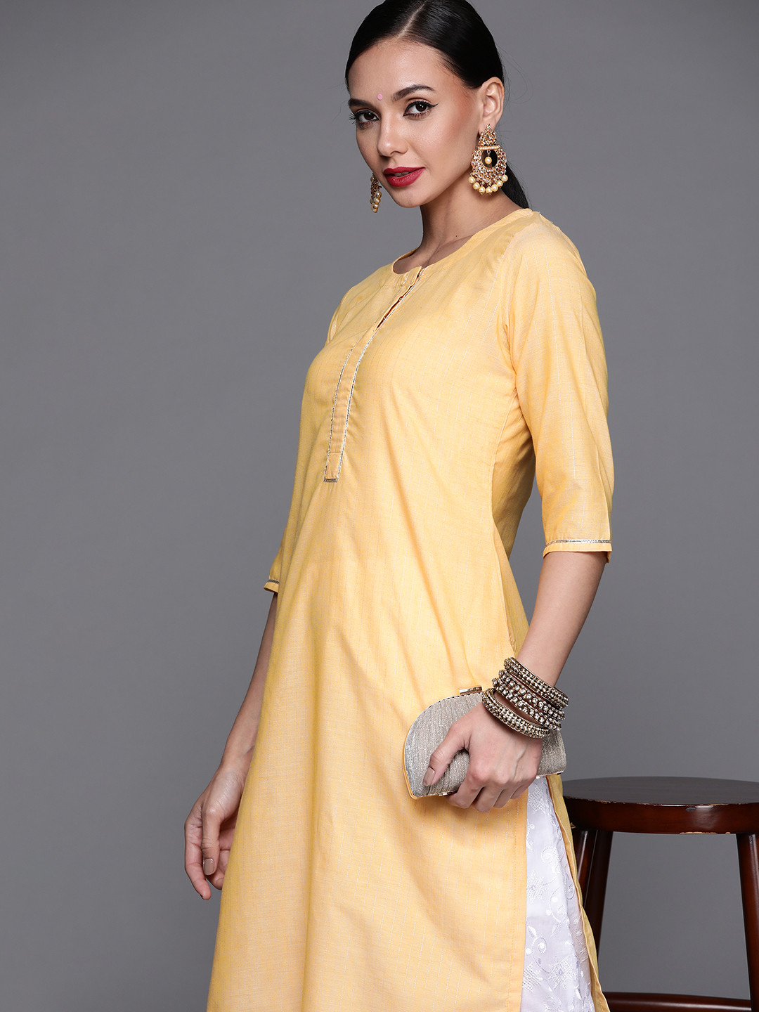

Libas Women Yellow Kurta