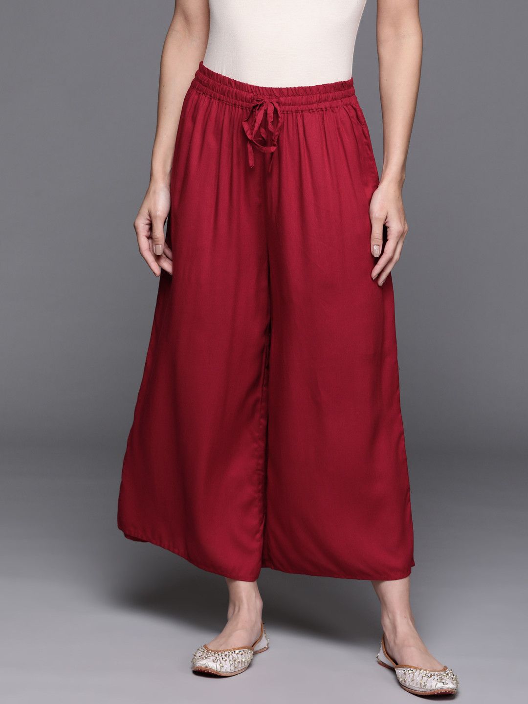 

Libas Women Maroon Ethnic Palazzos